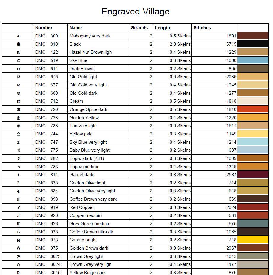 Stitching Jules Design Cross Stitch Pattern Engraved Village Winter Snow Counted Cross-Stitch Pattern (Digital Download)