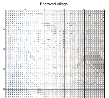 Stitching Jules Design Cross Stitch Pattern Engraved Village Winter Snow Counted Cross-Stitch Pattern (Digital Download)