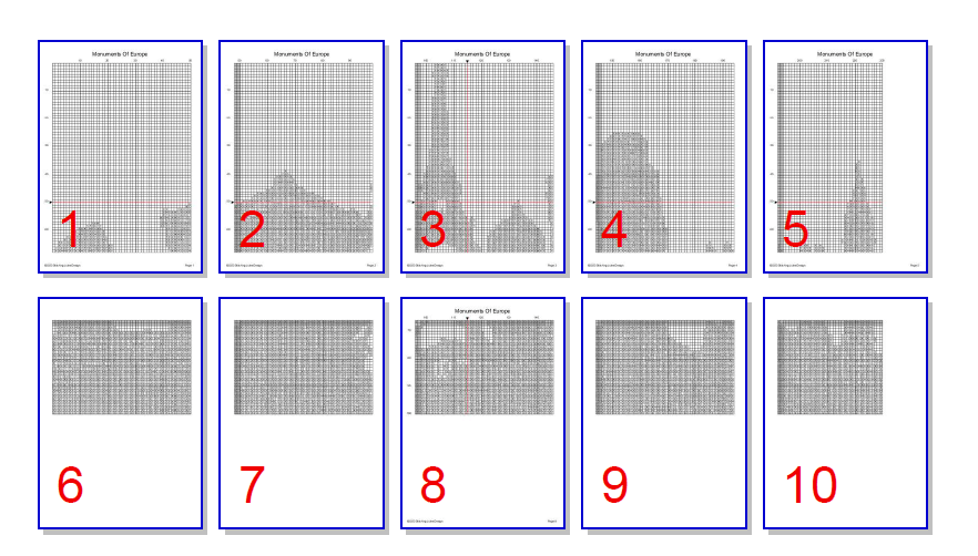 Stitching Jules Design Cross Stitch Pattern Europe Cross Stitch Pattern | European Landmarks | Eiffel Tower | Coliseum | Cross Stitch Pattern | PDF Download