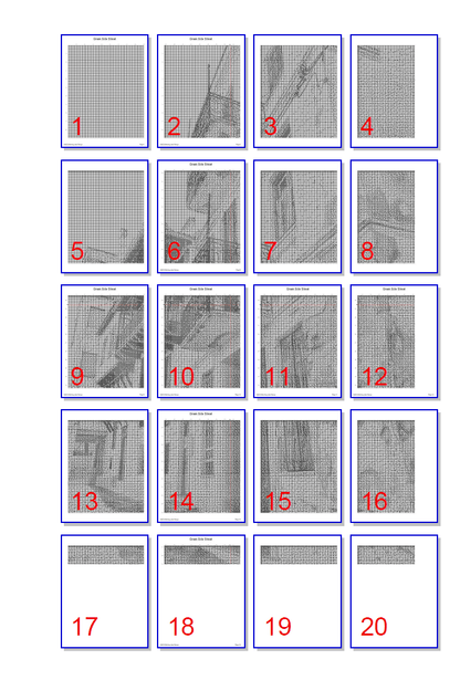 Stitching Jules Design Cross Stitch Pattern European Greek City Street Monochrome Cross Stitch Pattern Instant PDF Download