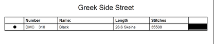 Stitching Jules Design Cross Stitch Pattern European Greek City Street Monochrome Cross Stitch Pattern Instant PDF Download