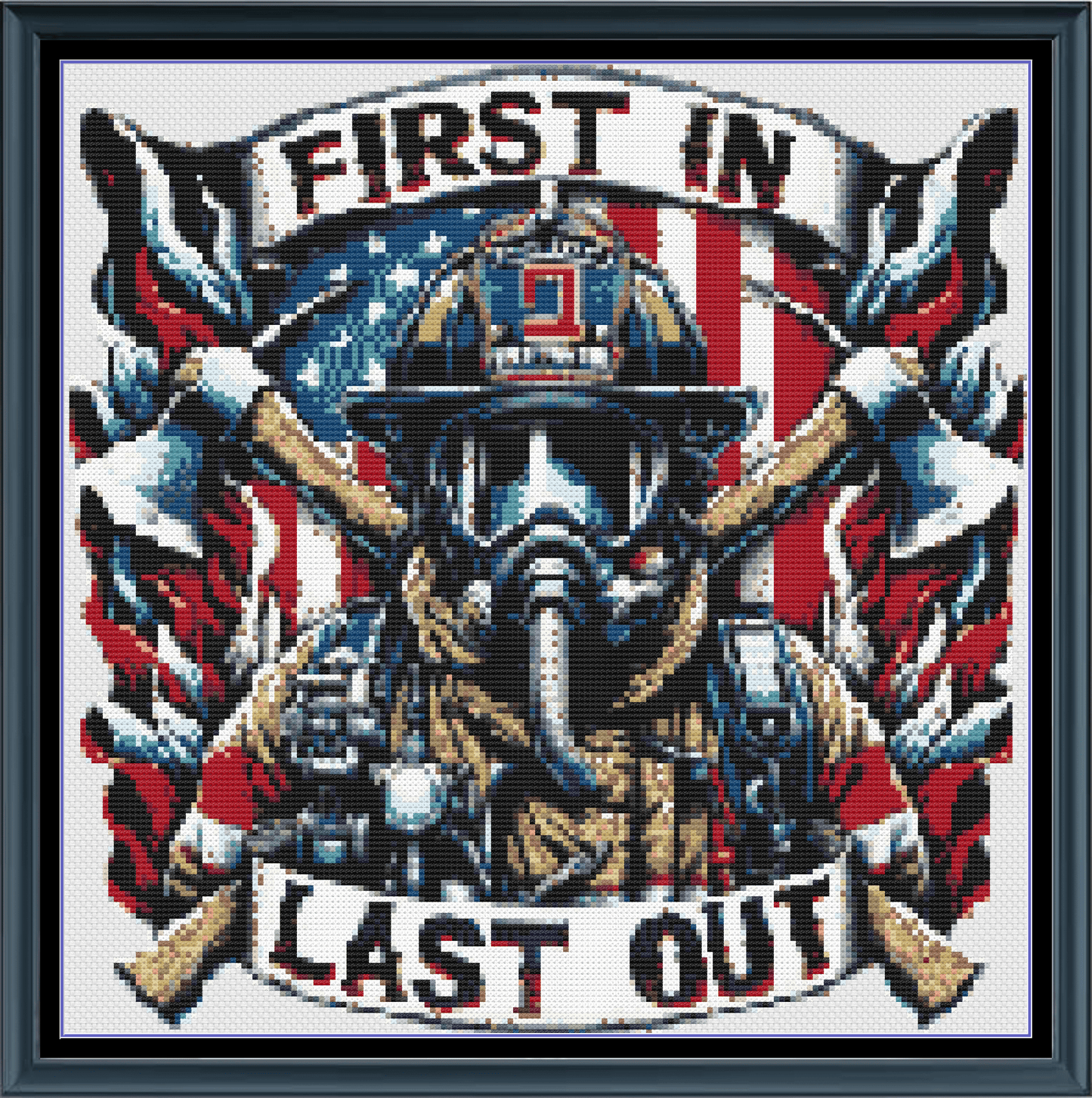 Stitching Jules Design Cross Stitch Pattern Firefighter Motto