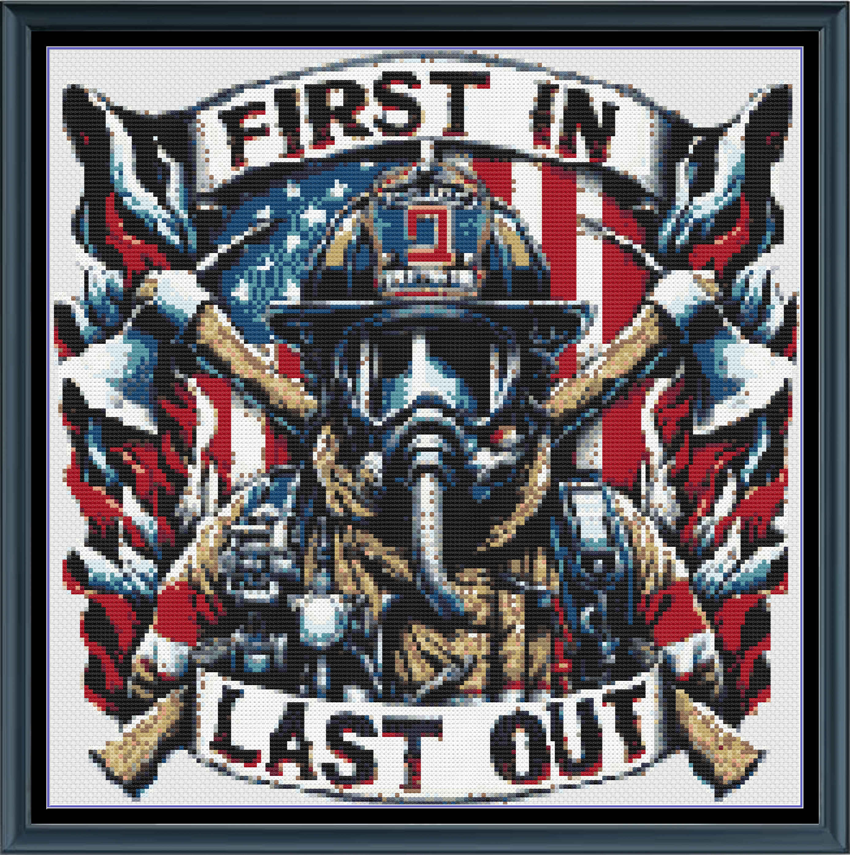 Stitching Jules Design Cross Stitch Pattern Firefighter Motto