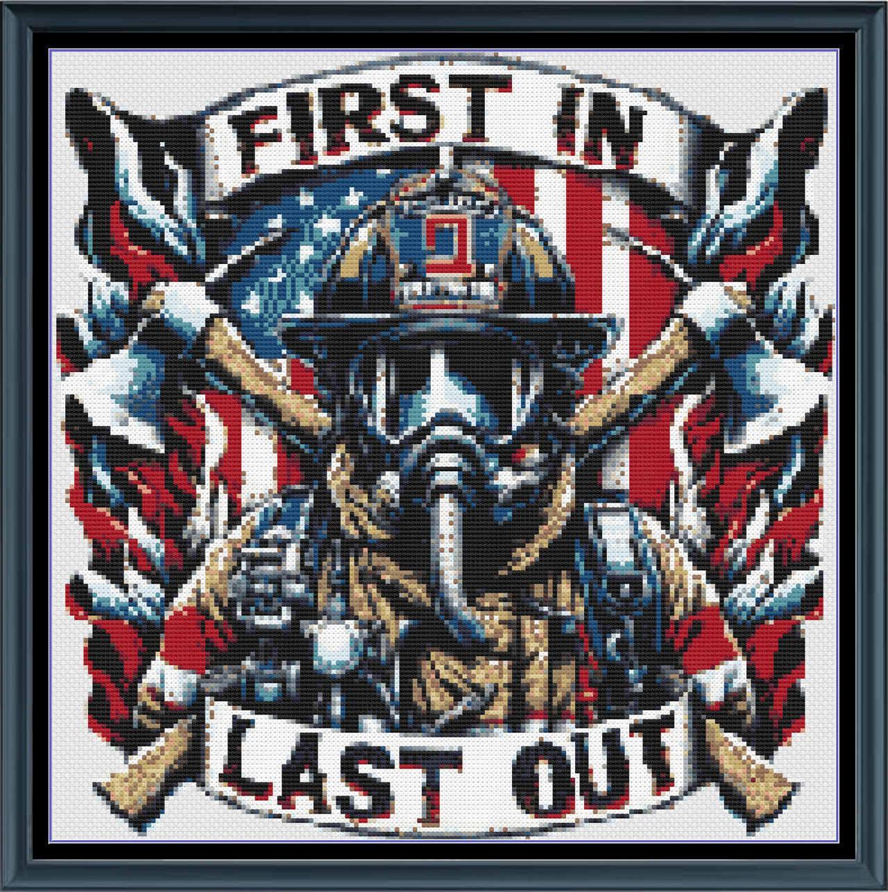 Stitching Jules Design Cross Stitch Pattern Firefighter Motto