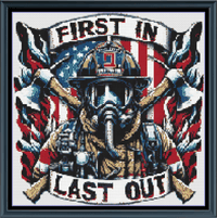 Thumbnail for Stitching Jules Design Cross Stitch Pattern Firefighter Motto