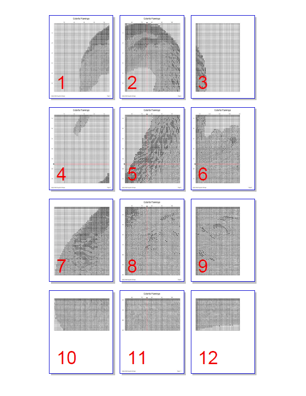 Stitching Jules Design Cross Stitch Pattern Flamingo Bird Cross Stitch Pattern Instant PDF Download