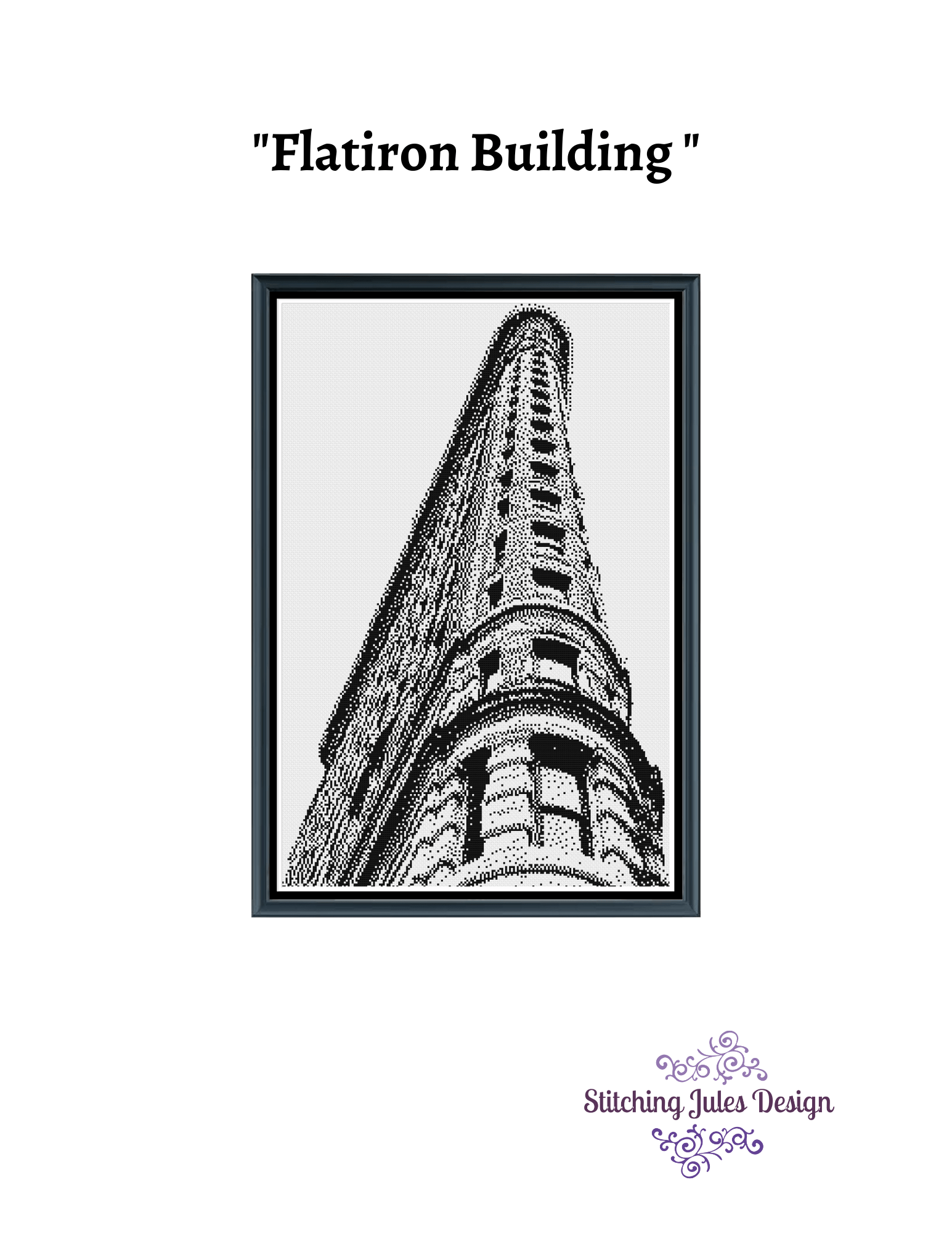 Stitching Jules Design Cross Stitch Pattern Flatiron Building New York City Cross Stitch Pattern