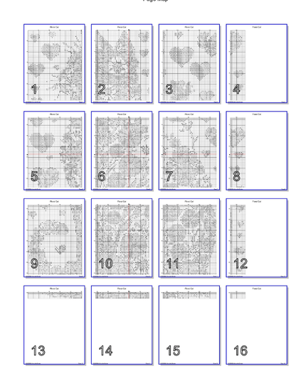 Stitching Jules Design Cross Stitch Pattern Floral Cat Flowers Feline Counted Cross-Stitch Pattern (Digital Download)