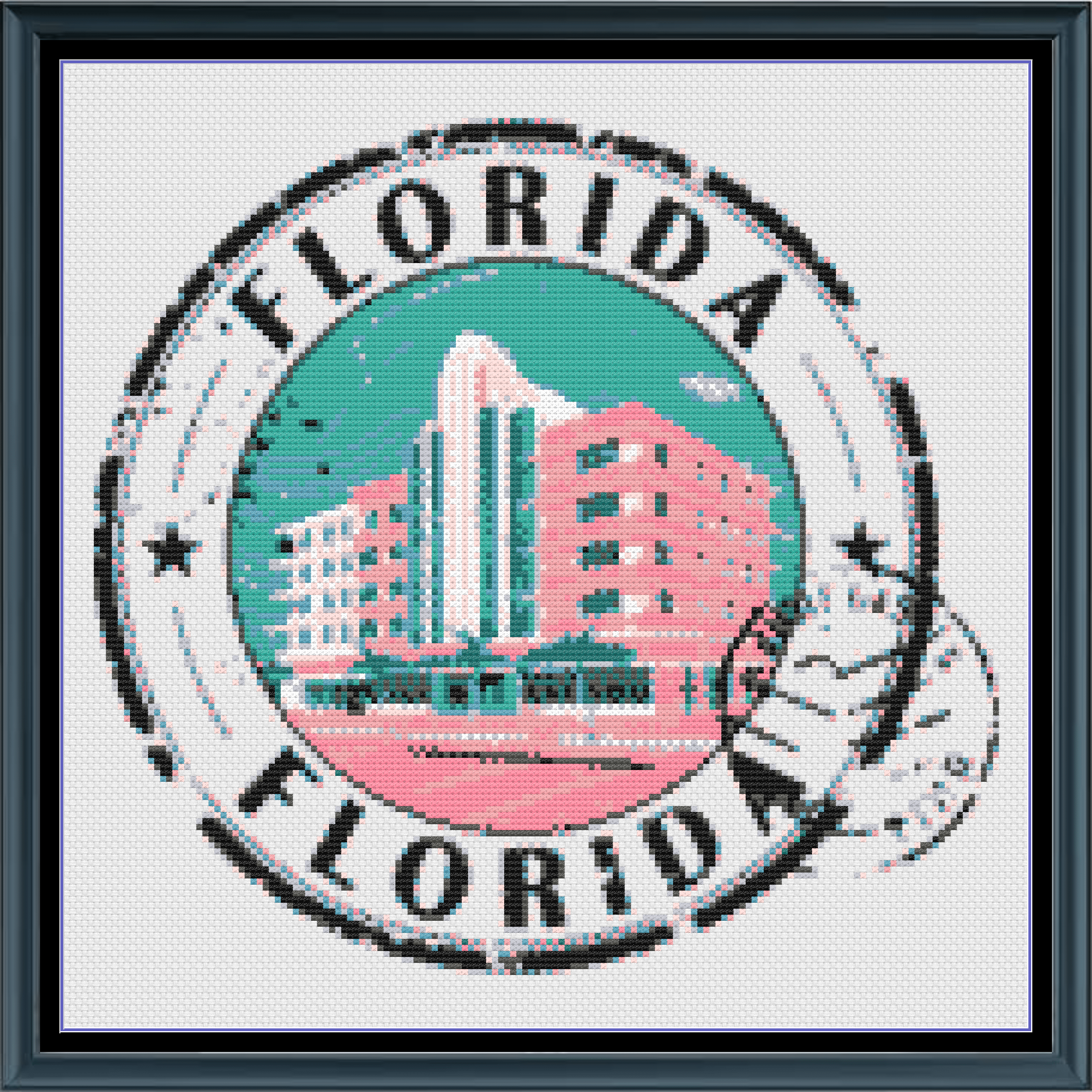 Stitching Jules Design Cross Stitch Pattern Florida Miami US State Counted Cross Stitch Pattern | Instant Download PDF