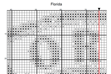 Stitching Jules Design Cross Stitch Pattern Florida Miami US State Counted Cross Stitch Pattern | Instant Download PDF
