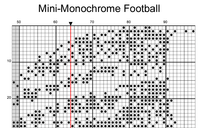 Thumbnail for Stitching Jules Design Cross Stitch Pattern Football Mini Monochrome Counted Cross-Stitch Pattern | Instant  Download PDF