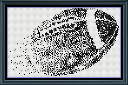 Stitching Jules Design Cross Stitch Pattern Football Mini Monochrome Counted Cross-Stitch Pattern | Instant  Download PDF
