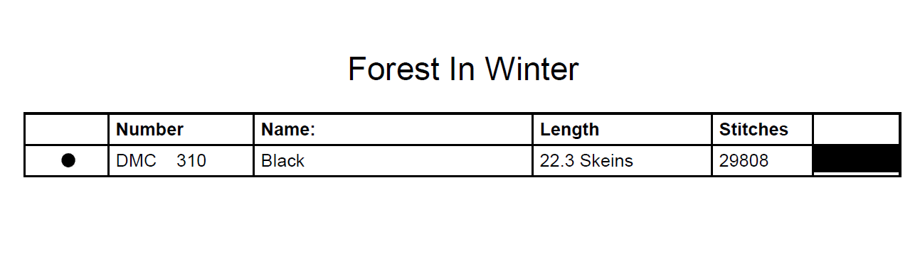 Stitching Jules Design Cross Stitch Pattern Forest Winter Trees Blizzard Landscape Monochrome Black White Counted Cross Stitch Pattern PDF Digital Download Pattern Keeper Ready