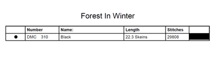 Stitching Jules Design Cross Stitch Pattern Forest Winter Trees Blizzard Landscape Monochrome Black White Counted Cross Stitch Pattern PDF Digital Download Pattern Keeper Ready