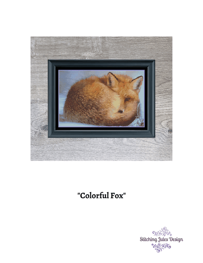 Stitching Jules Design Cross Stitch Pattern Fox Wildlife Animal Winter Snow Cross Stitch Pattern