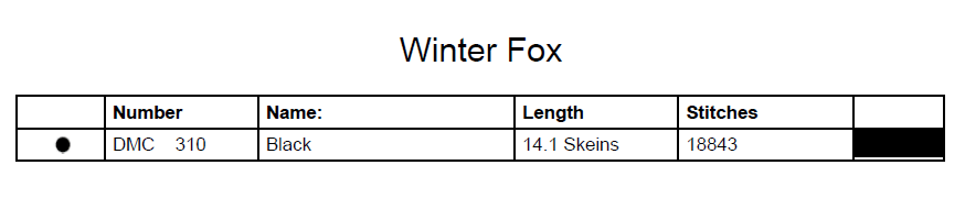 Stitching Jules Design Cross Stitch Pattern Fox Winter Animal Wildlife Snow Monochrome Cross Stitch Needlepoint Embroidery Pattern
