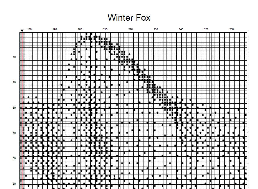Stitching Jules Design Cross Stitch Pattern Fox Winter Animal Wildlife Snow Monochrome Cross Stitch Needlepoint Embroidery Pattern