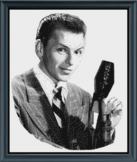 Thumbnail for Stitching Jules Design Cross Stitch Pattern Frank Sinatra Vintage Singer American Icon Cross Stitch Pattern | Digital PDF Download