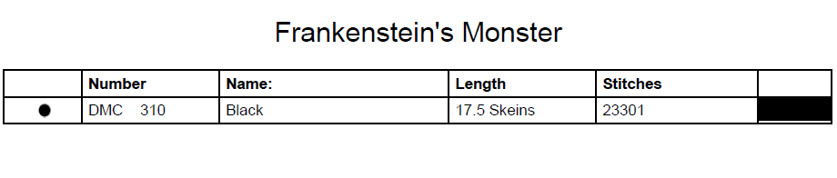 Stitching Jules Design Cross Stitch Pattern Frankenstein Monster Classic Horror Monochrome Cross Stitch Pattern Instant PDF Download