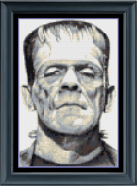 Thumbnail for Stitching Jules Design Cross Stitch Pattern Frankenstein's Monster Mini Cross-Stitch Pattern | Instant PDF Download