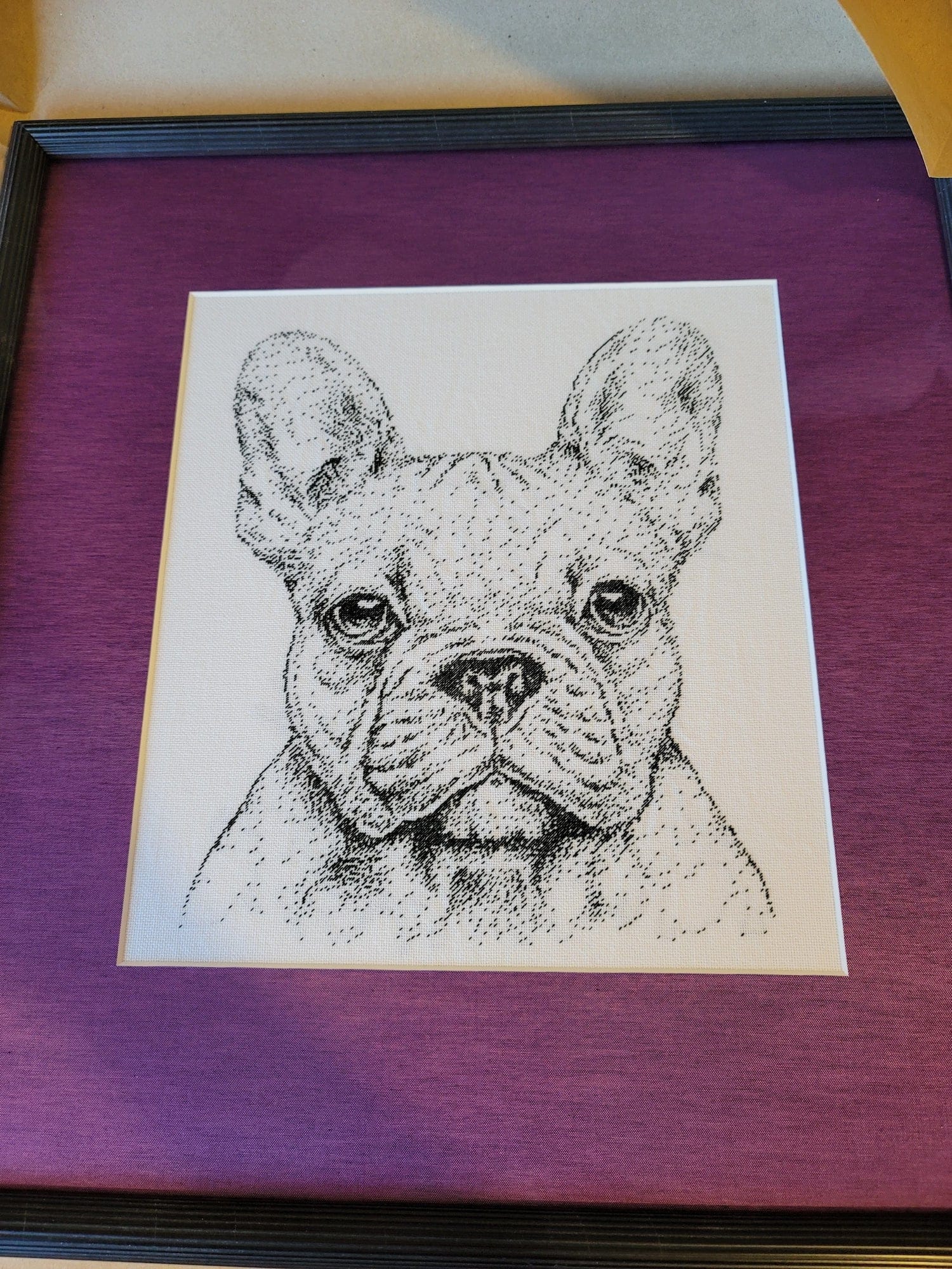 Stitching Jules Design Cross Stitch Pattern French Bulldog Monochrome Cross Stitch Embroidery Needlepoint Pattern PDF Download