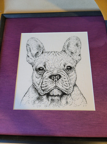 Stitching Jules Design Cross Stitch Pattern French Bulldog Monochrome Cross Stitch Embroidery Needlepoint Pattern PDF Download
