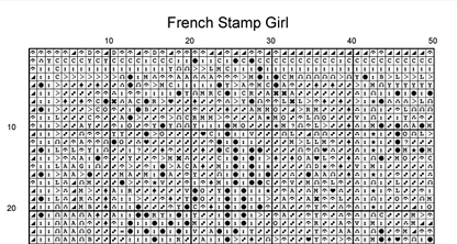 Stitching Jules Design Cross Stitch Pattern French Stamp Art Counted Cross Stitch Pattern | Full Coverage | Instant Download PDF