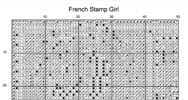 Stitching Jules Design Cross Stitch Pattern French Stamp Art Counted Cross Stitch Pattern | Full Coverage | Instant Download PDF