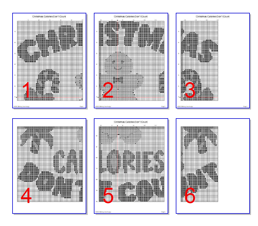 Ghosty christmas cs2010-1, counted cross stitch pattern kit and pdf