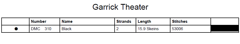 Stitching Jules Design Cross Stitch Pattern Garrick Theater Chicago Architecture Monochrome Counted Cross-Stitch Pattern (Digital Download)