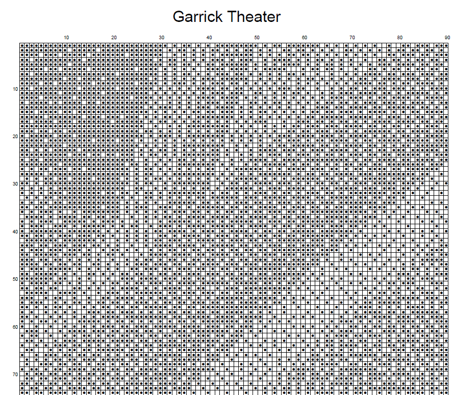 Stitching Jules Design Cross Stitch Pattern Garrick Theater Chicago Architecture Monochrome Counted Cross-Stitch Pattern (Digital Download)
