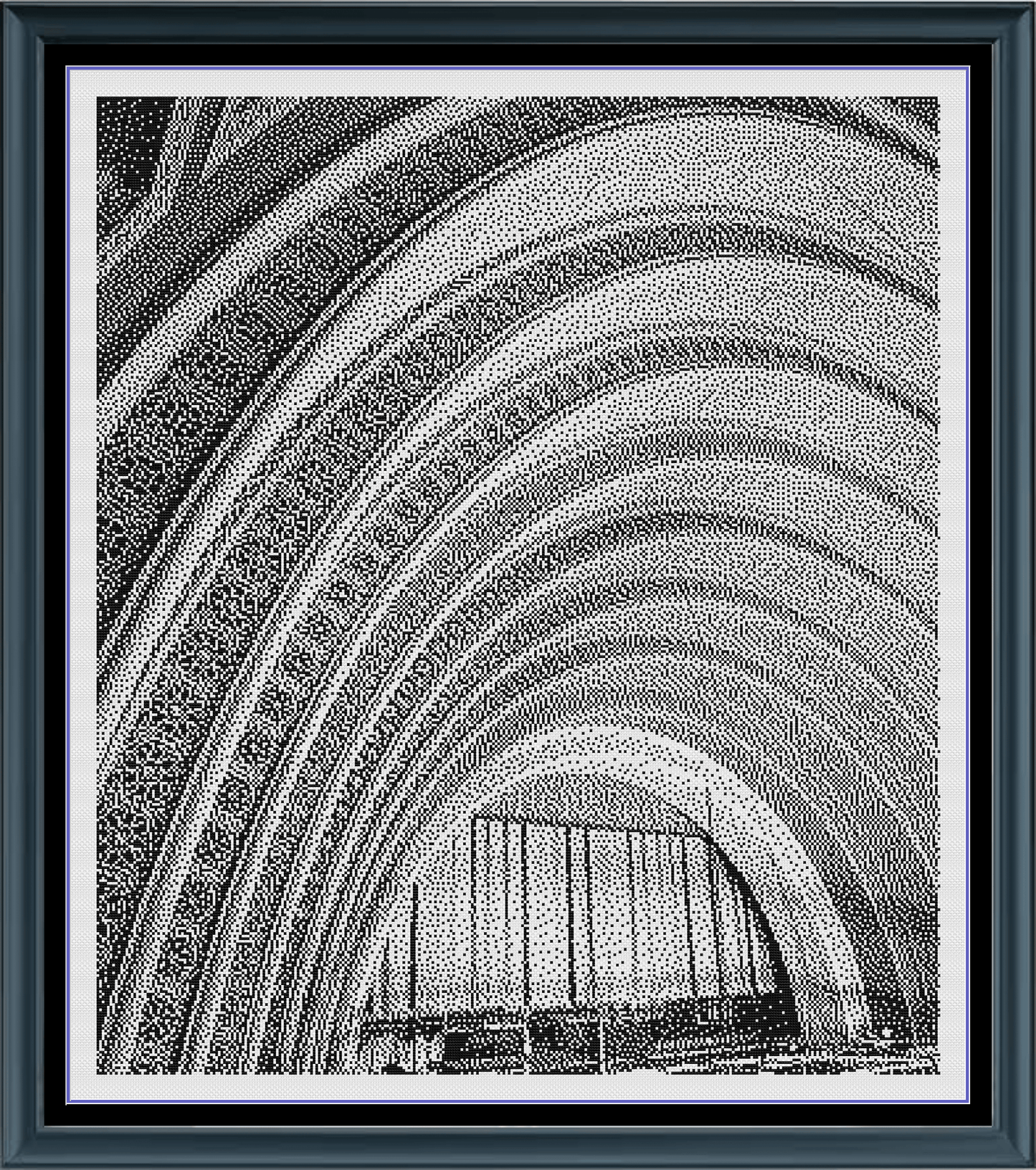 Stitching Jules Design Cross Stitch Pattern Garrick Theater Chicago Architecture Monochrome Counted Cross-Stitch Pattern (Digital Download)
