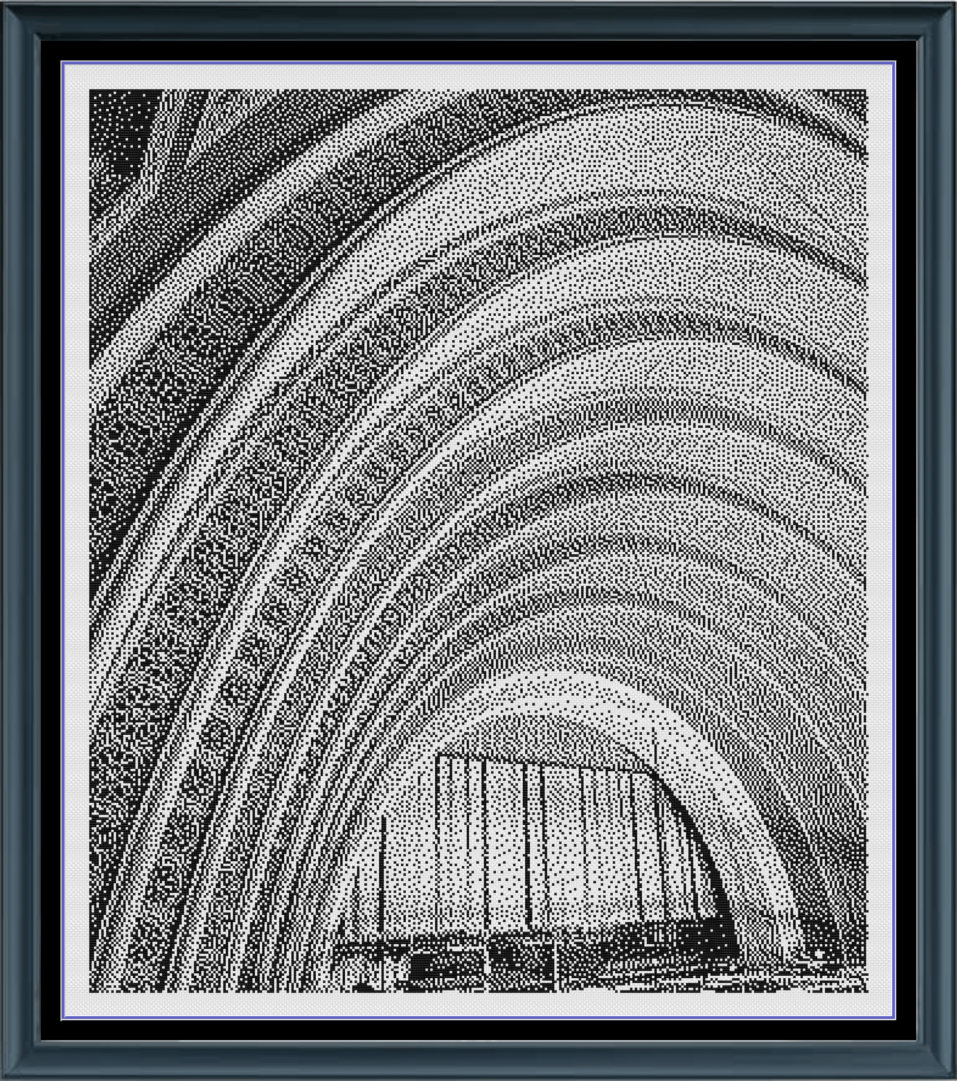 Stitching Jules Design Cross Stitch Pattern Garrick Theater Chicago Architecture Monochrome Counted Cross-Stitch Pattern (Digital Download)