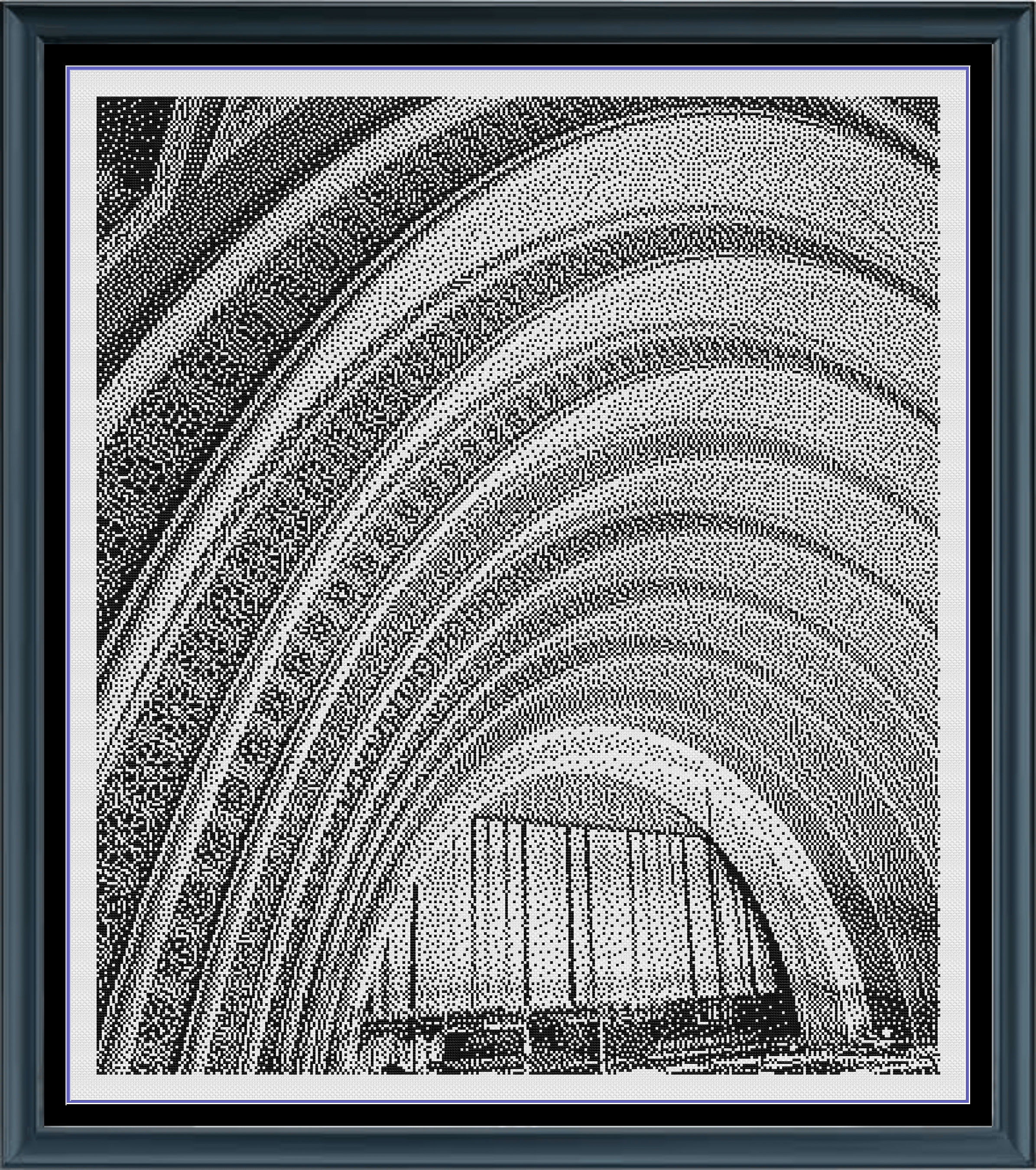 Stitching Jules Design Cross Stitch Pattern Garrick Theater Chicago Architecture Monochrome Counted Cross-Stitch Pattern (Digital Download)