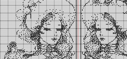Stitching Jules Design Cross Stitch Pattern Gemini Tarot Card Zodiac Sign Monochrome Counted Cross Stitch Pattern | Blackwork Pattern | Instant Download PDF