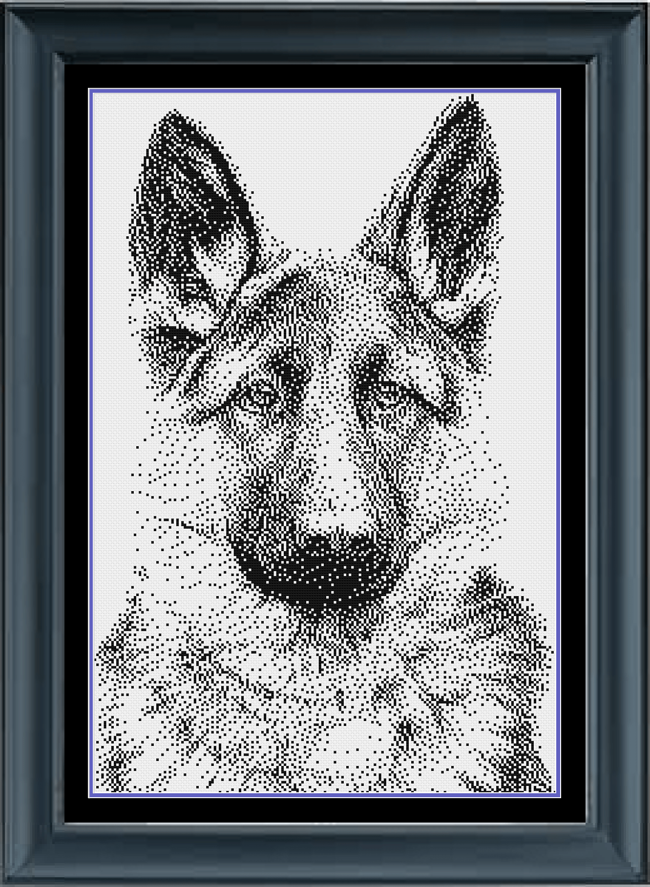 Stitching Jules Design Cross Stitch Pattern Instant PDF Download - $10 German Sheperd Dog Cross Stitch Pattern | Dog Cross Stitch Pattern | Blackwork | Instant PDF Download And Physical Pattern Options