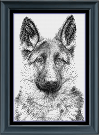 Thumbnail for Stitching Jules Design Cross Stitch Pattern Instant PDF Download - $10 German Sheperd Dog Cross Stitch Pattern | Dog Cross Stitch Pattern | Blackwork | Instant PDF Download And Physical Pattern Options