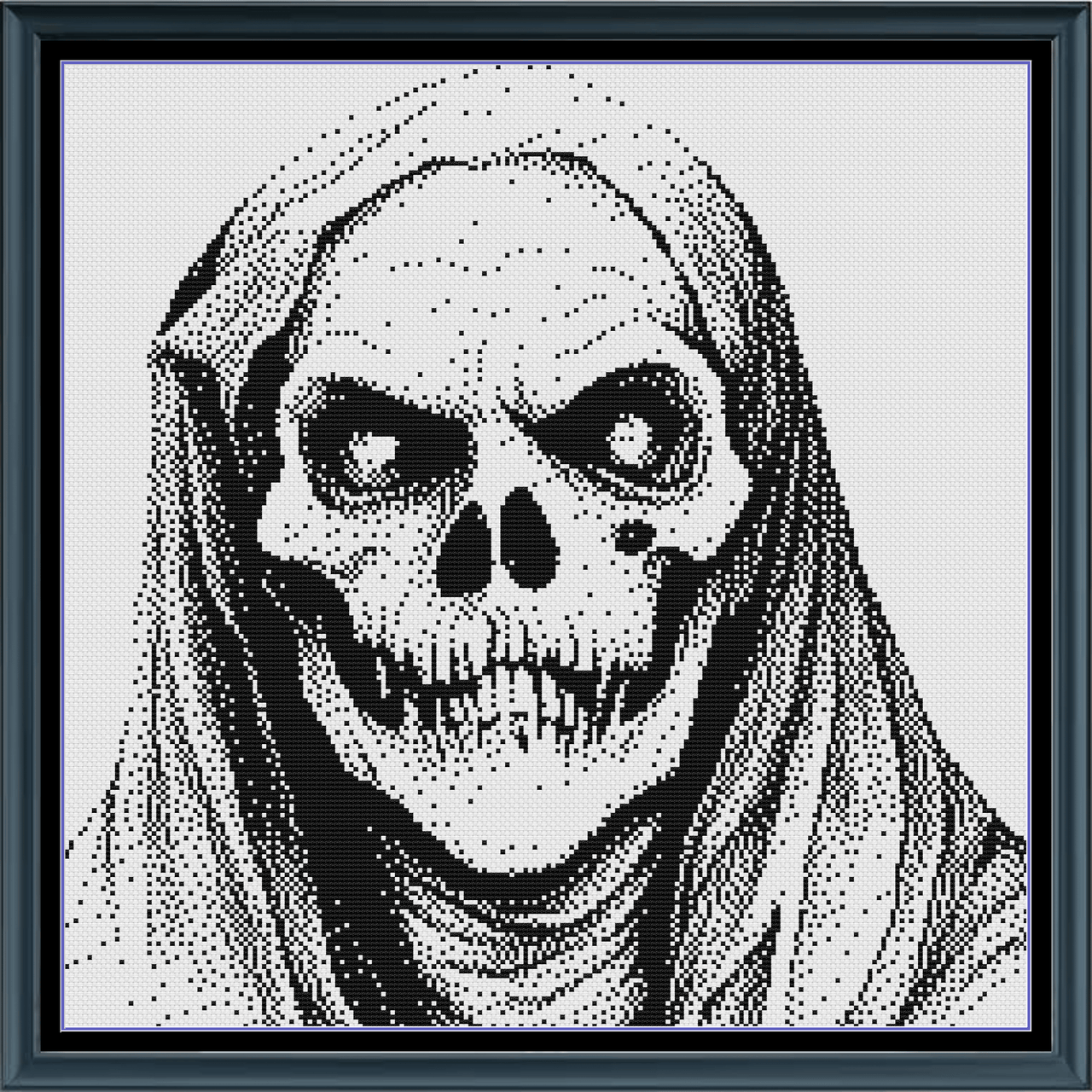 Stitching Jules Design Cross Stitch Pattern Ghoul in Monochrome