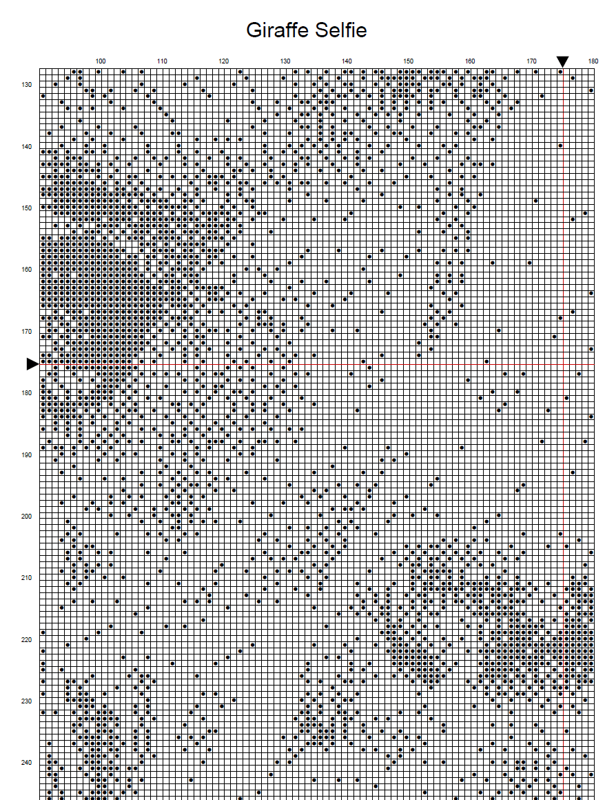 Stitching Jules Design Cross Stitch Pattern Giraffe Selfie Monochrome Cross Stitch Pattern PDF Download