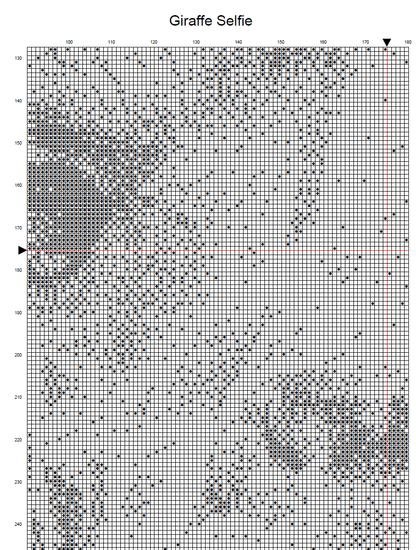 Stitching Jules Design Cross Stitch Pattern Giraffe Selfie Monochrome Cross Stitch Pattern PDF Download