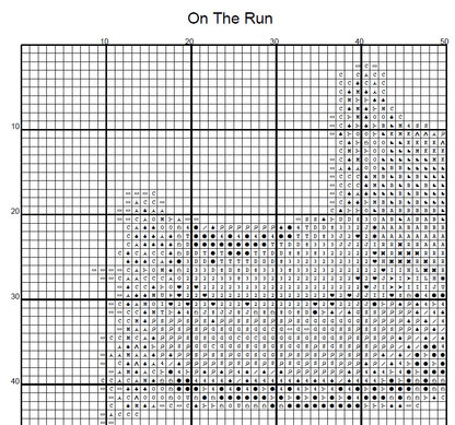 Stitching Jules Design Cross Stitch Pattern Girl Running Autumn Fall Mini Counted Cross-Stitch Pattern (Digital Download)