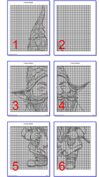 Thumbnail for Stitching Jules Design Cross Stitch Pattern Gnome Dwarf Fantasy Cross Stitch Pattern | Monochrome Blackwork | Instant Download PDF