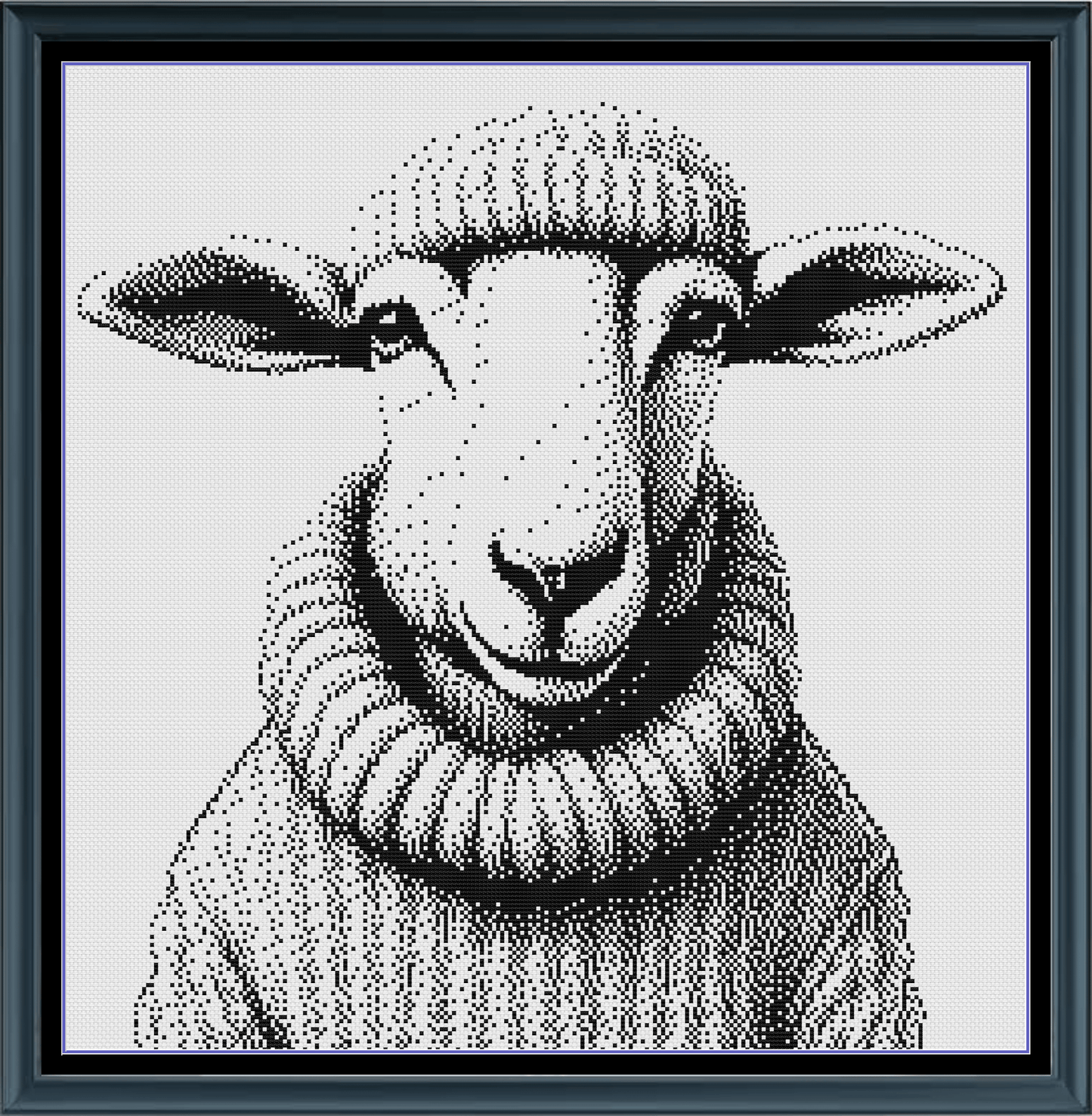 Stitching Jules Design Cross Stitch Pattern Goat Animal Clothes Sweater Funny Monochrome Blackwork Counted Cross Stitch Pattern Digital Download