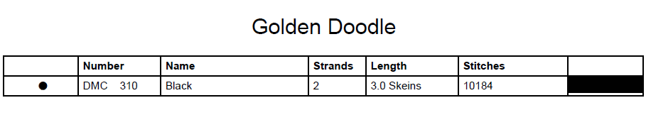 Stitching Jules Design Cross Stitch Pattern Golden Doodle Dog Breed Monochrome Counted Cross-Stitch Pattern (Digital Download)