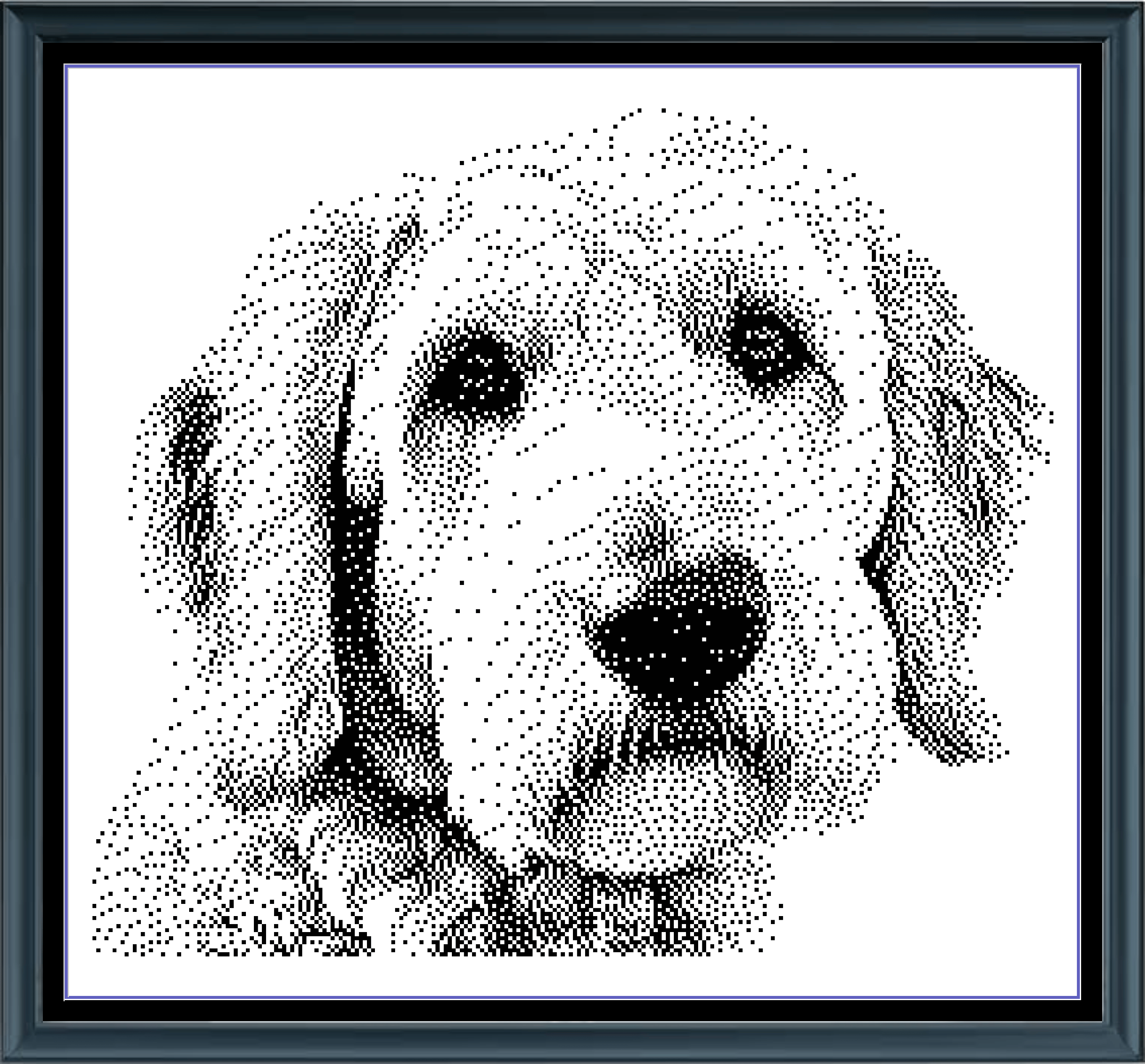 Stitching Jules Design Cross Stitch Pattern Golden Doodle Dog Breed Monochrome Counted Cross-Stitch Pattern (Digital Download)
