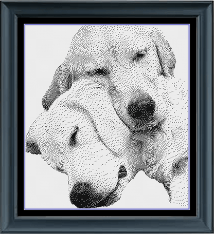 Stitching Jules Design Cross Stitch Pattern Instant PDF Download - $10 Golden Retriever Cross Stitch Pattern | Dog Cross Stitch Pattern | Blackwork | Instant PDF Download And Physical Pattern Options