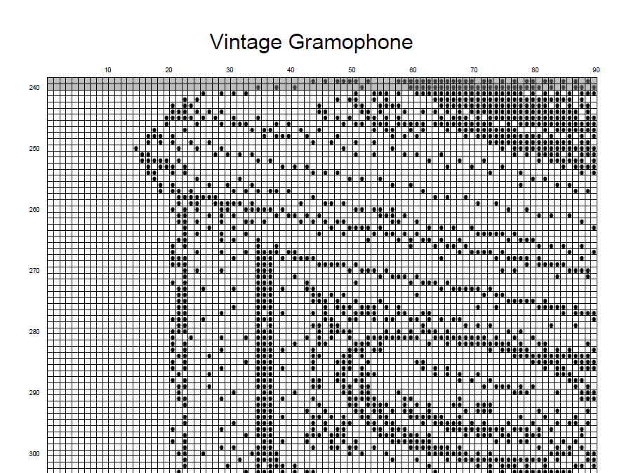 Stitching Jules Design Cross Stitch Pattern Gramophone Cross Stitch Pattern | Record Player Cross Stitch Pattern | Blackwork Cross Stitch Pattern | Physical And Digital PDF Download Pattern Options