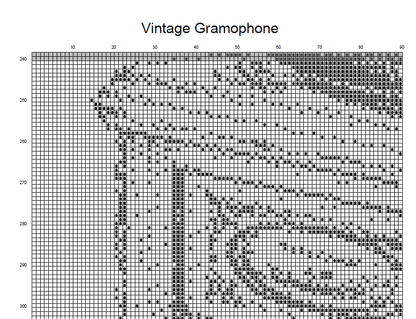 Stitching Jules Design Cross Stitch Pattern Gramophone Cross Stitch Pattern | Record Player Cross Stitch Pattern | Blackwork Cross Stitch Pattern | Physical And Digital PDF Download Pattern Options