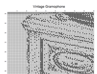 Thumbnail for Stitching Jules Design Cross Stitch Pattern Gramophone Cross Stitch Pattern | Record Player Cross Stitch Pattern | Blackwork Cross Stitch Pattern | Physical And Digital PDF Download Pattern Options