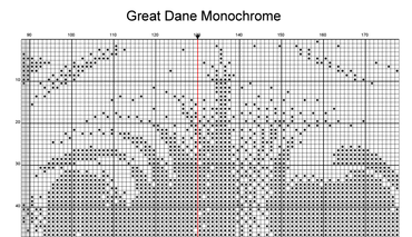 Stitching Jules Design Cross Stitch Pattern Great Dane Monochrome